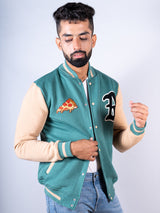 Pizza Sea Green LA Varsity Jacket (Unisex)