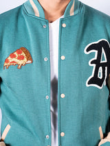 Pizza Sea Green LA Varsity Jacket (Unisex)