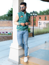 Pizza Sea Green LA Varsity Jacket (Unisex)