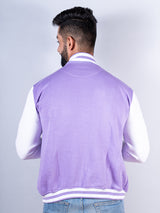 Good Vibes Lilac R Varsity Jacket (Unisex)