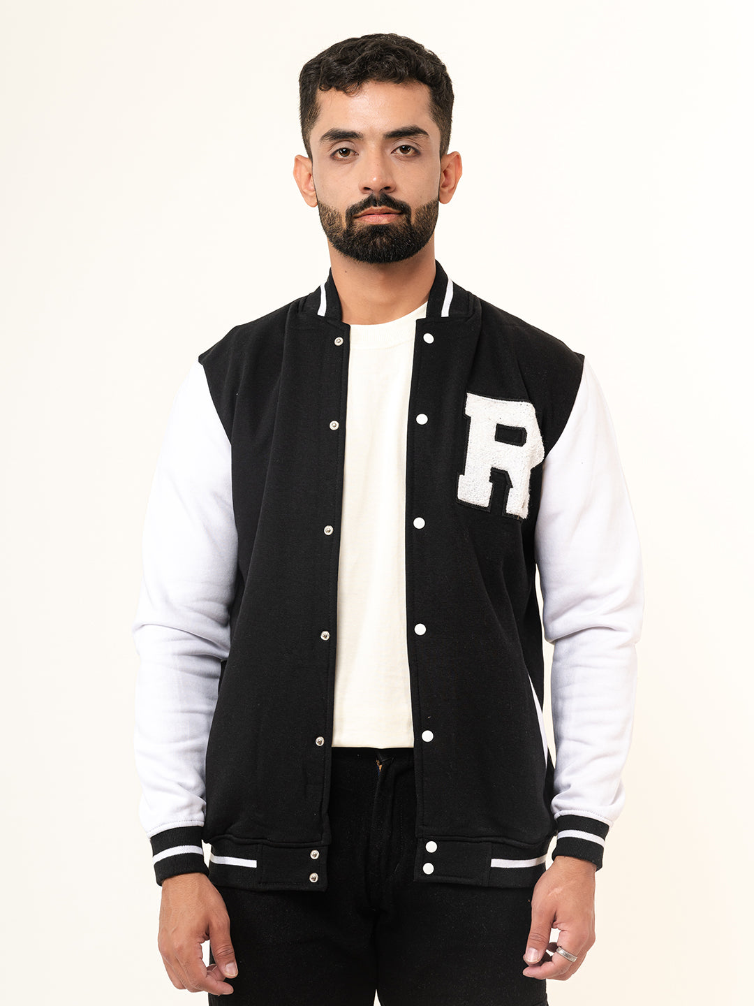 Black R Varsity Jacket (Unisex)