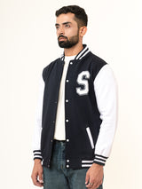 Navy Blue S Varsity Jacket (Unisex)