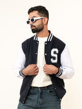 Navy Blue S Varsity Jacket (Unisex)