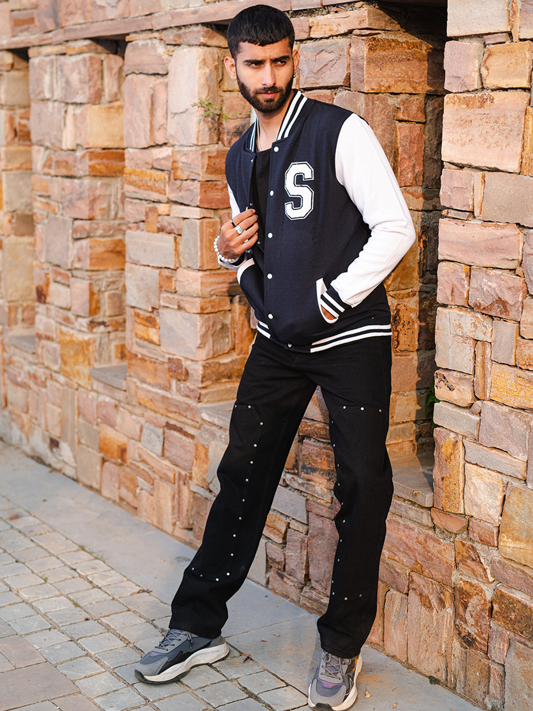 Caliber India Brown Wool Body With White Leather Sleeves Varsity - Men''s  at Rs 7500/piece in Greater Noida