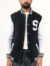 Navy Blue S Varsity Jacket (Unisex)