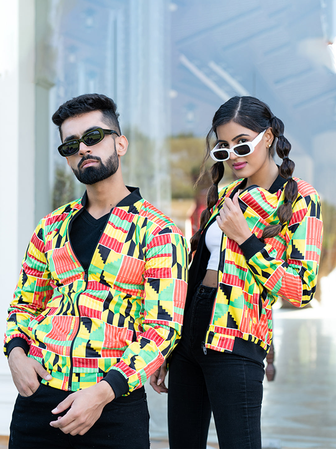 Multicolor African Wax Printed Velvet Jacket (Unisex)