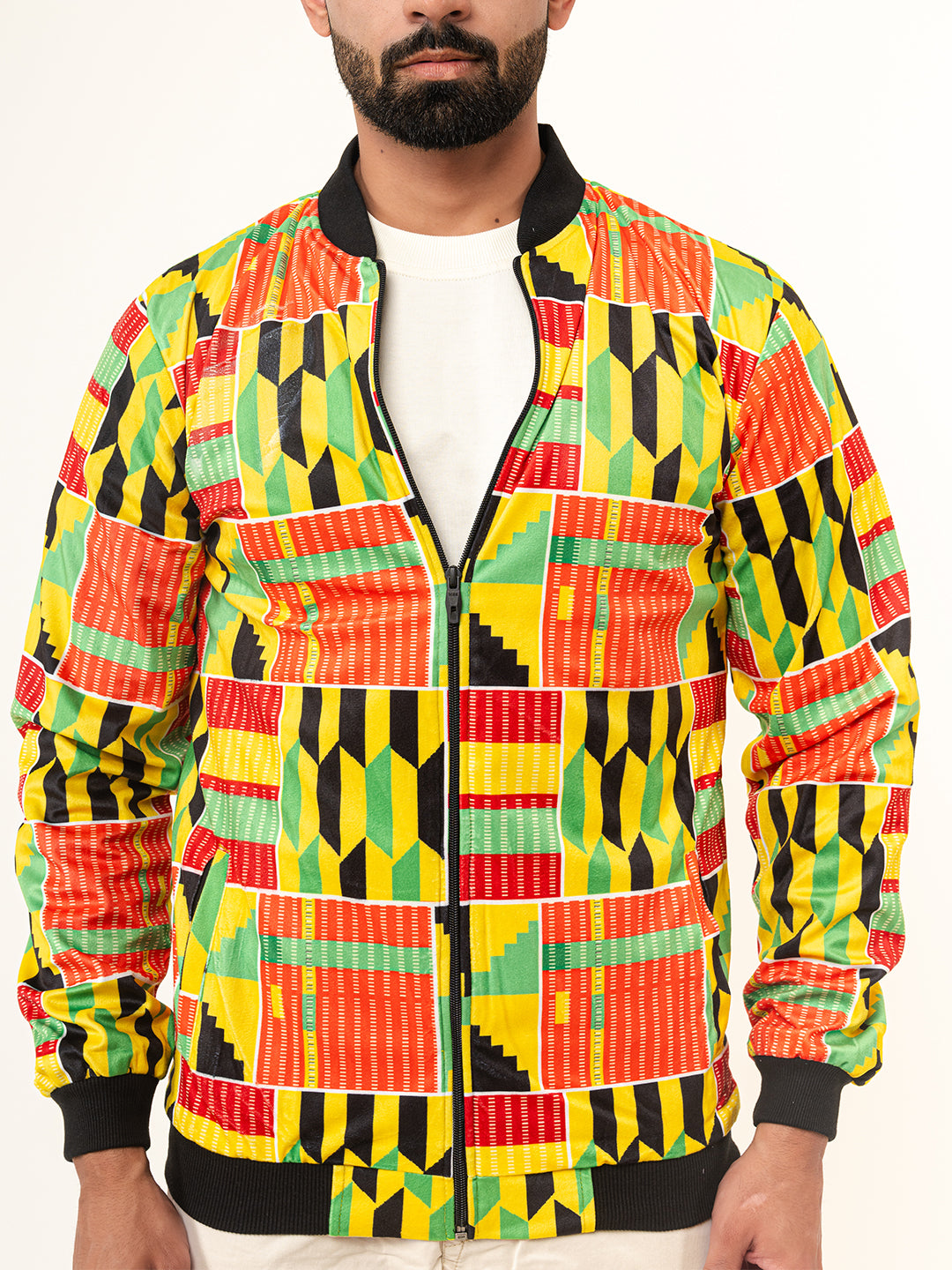 Multicolor African Wax Printed Velvet Jacket (Unisex)