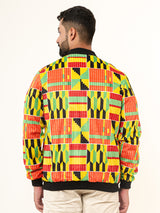 Multicolor African Wax Printed Velvet Jacket (Unisex)