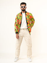 Multicolor African Wax Printed Velvet Jacket (Unisex)