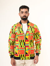 Multicolor African Wax Printed Velvet Jacket (Unisex)