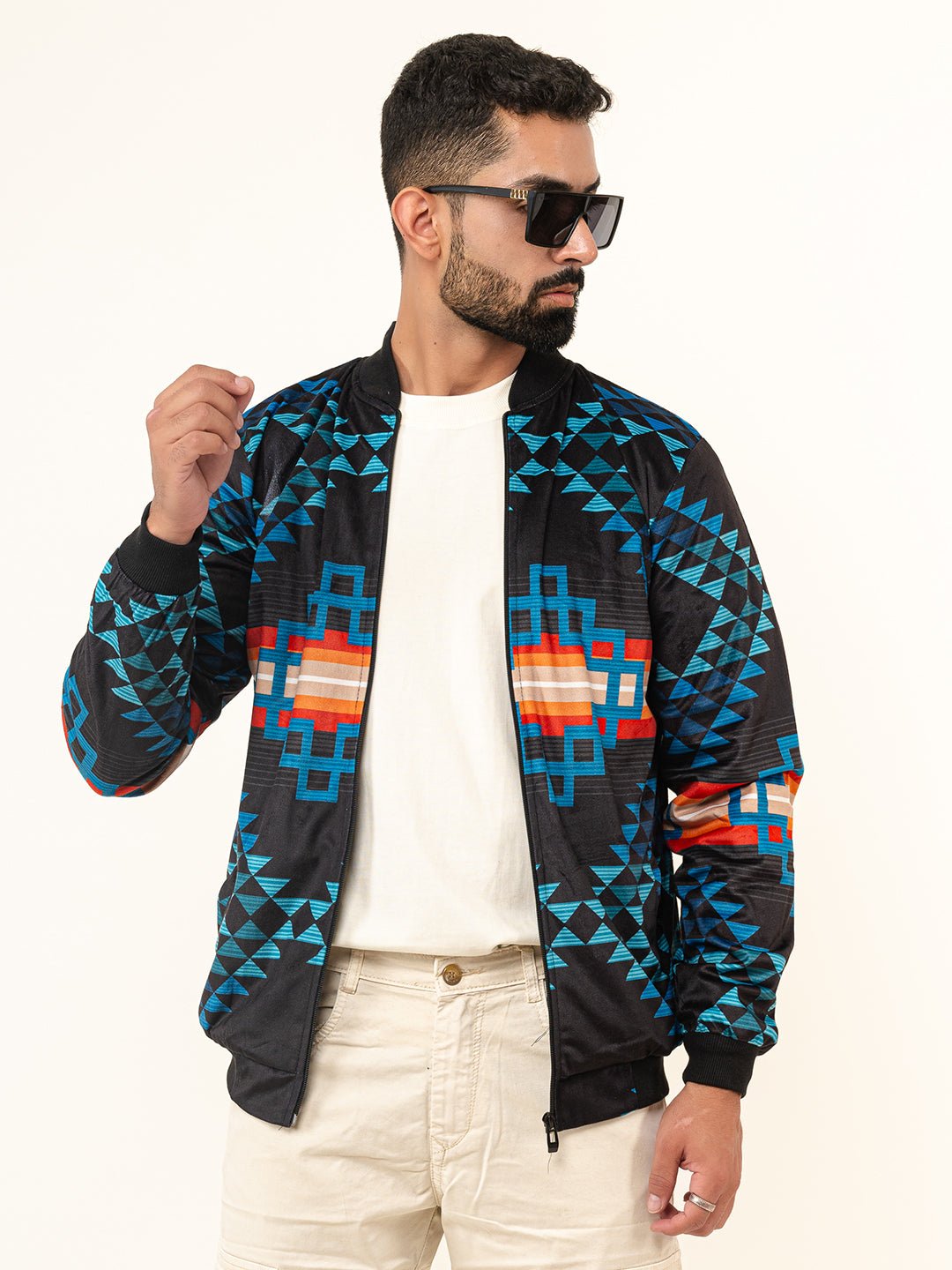 Multicolor Pendleton Printed Velvet Jacket (Unisex)