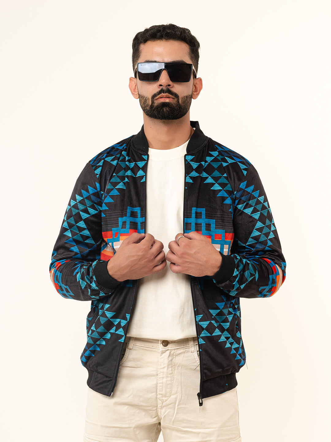 Multicolor Pendleton Printed Velvet Jacket (Unisex)