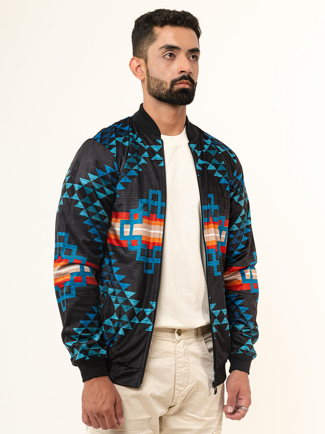 Multicolor Pendleton Printed Velvet Jacket (Unisex)