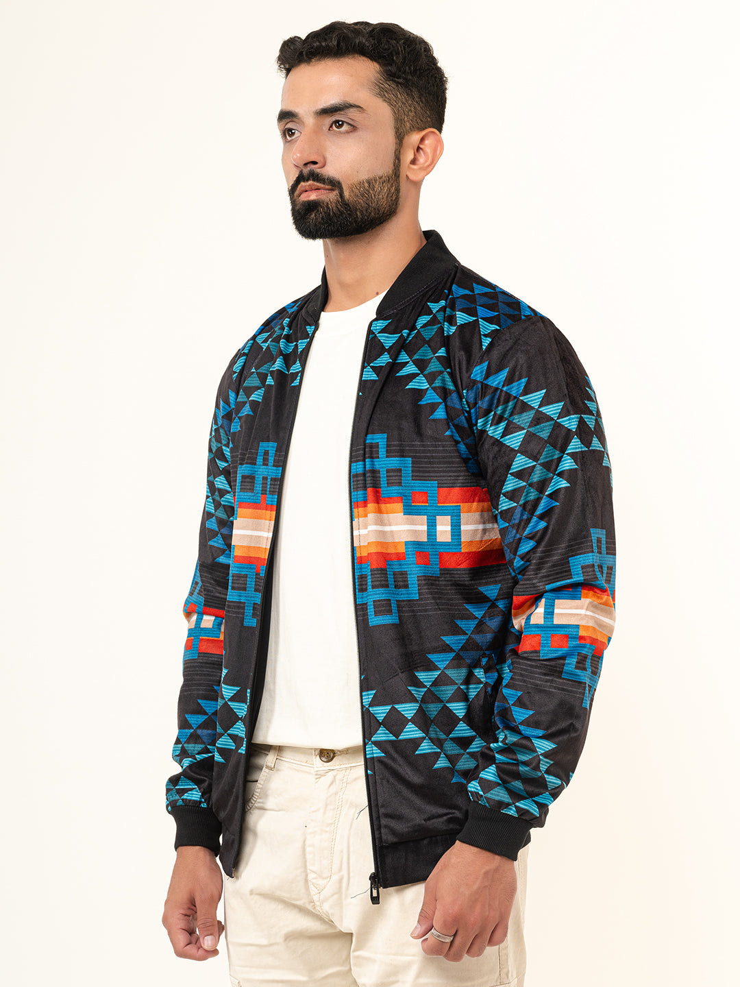 Multicolor Pendleton Printed Velvet Jacket (Unisex)