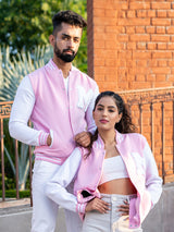 Baby Pink M Varsity Jacket (Unisex)