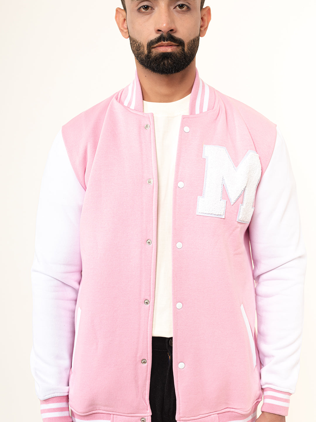 Baby Pink M Varsity Jacket (Unisex)