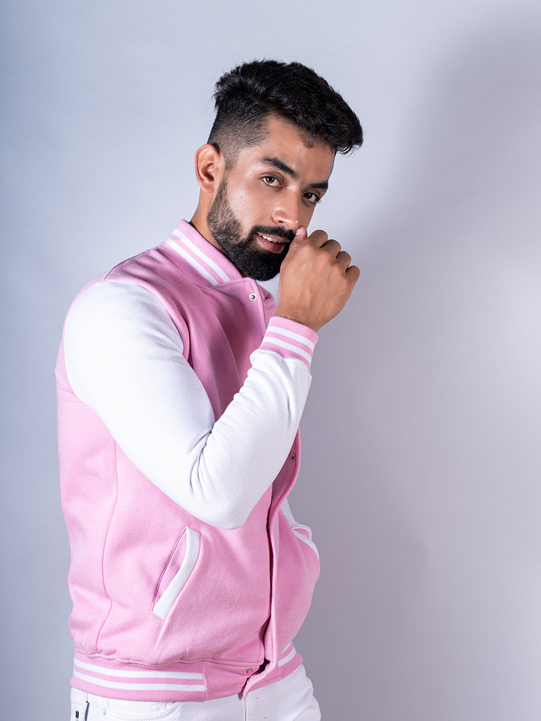Blacksmith Baby Pink Soft Cotton Modi Jacket for Men - Baby Pink Nehru  Jacket for Men | Blacksmith Fashion