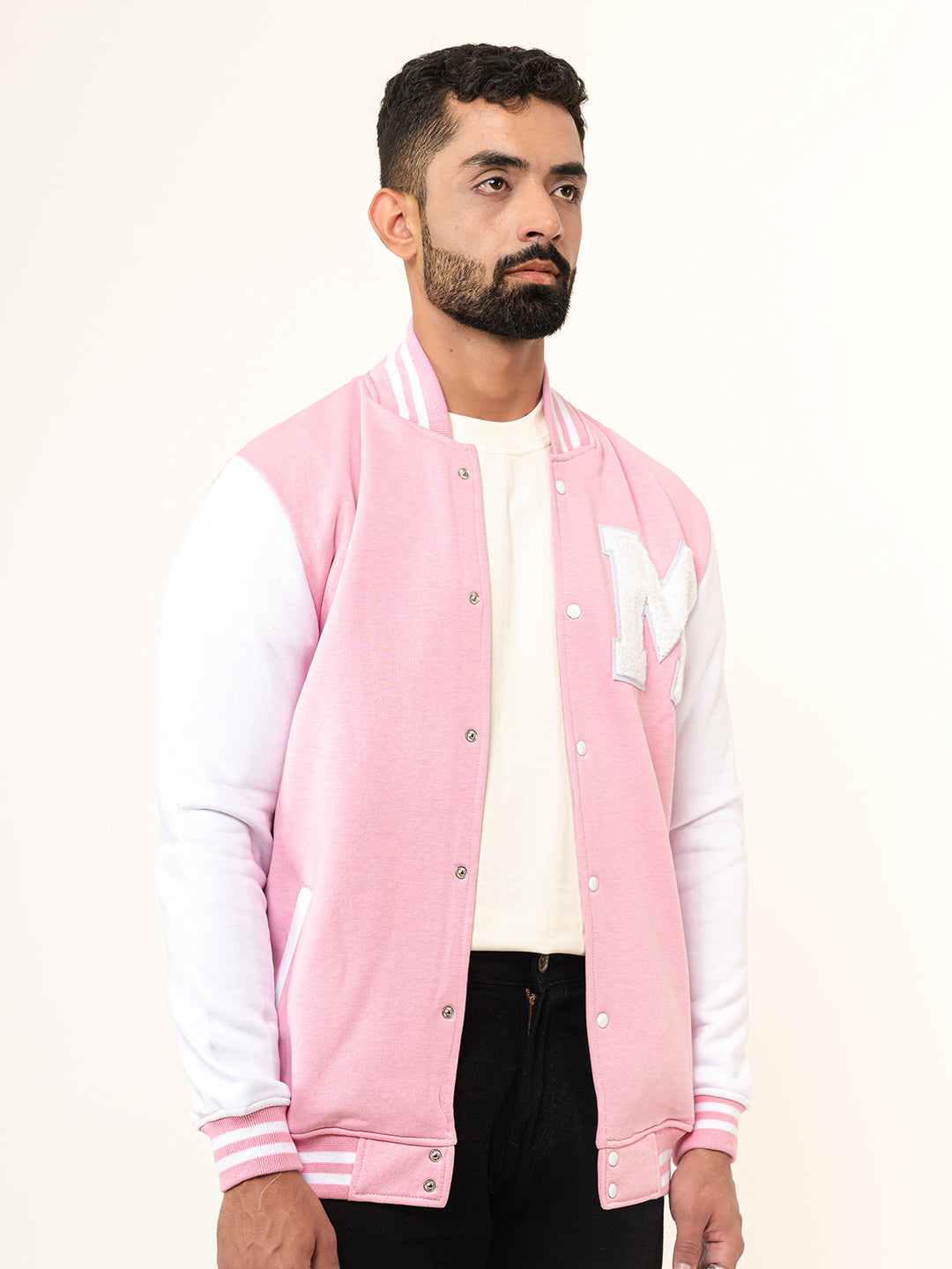 Baby Pink M Varsity Jacket (Unisex)