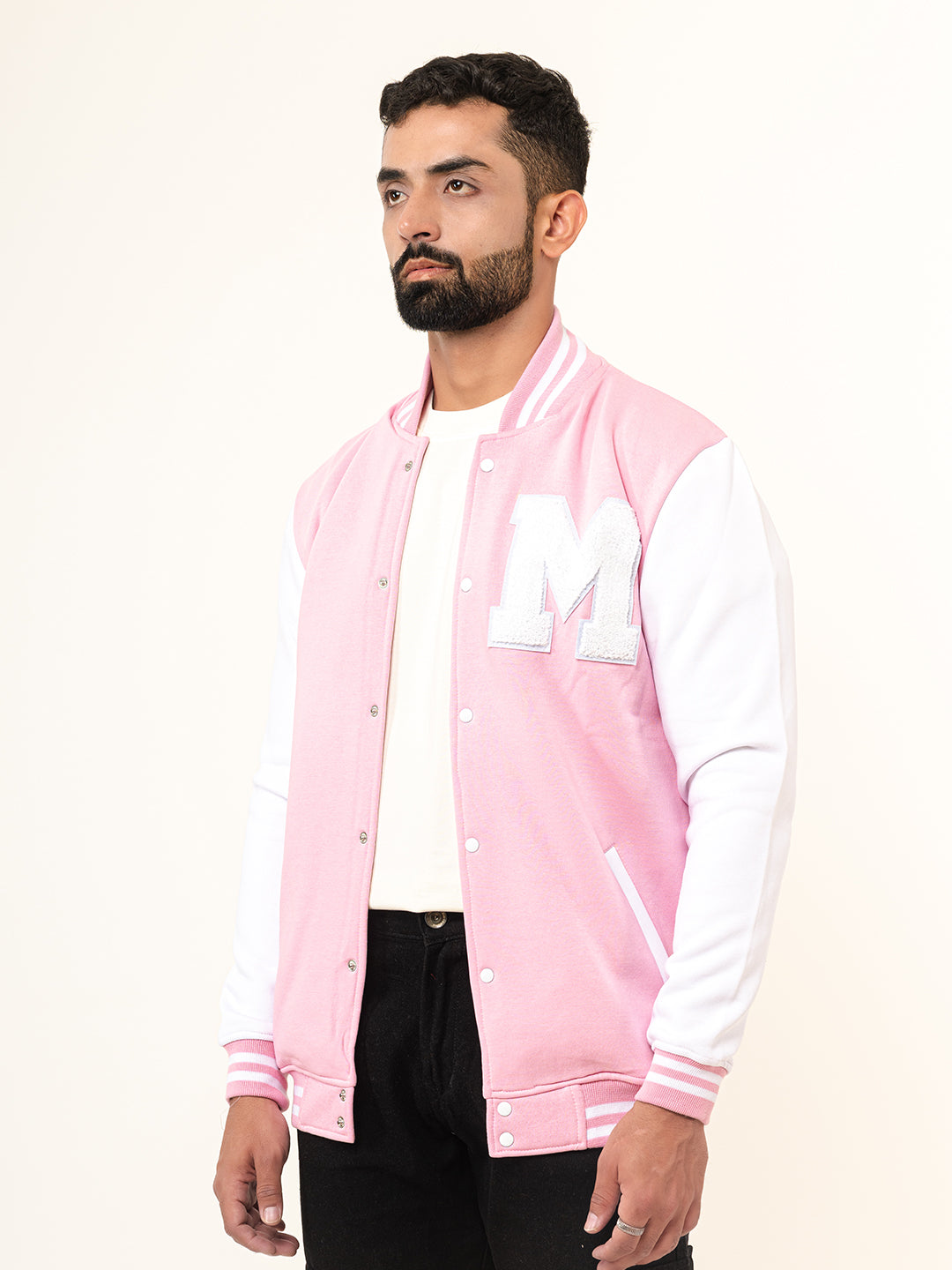 Baby Pink M Varsity Jacket (Unisex)