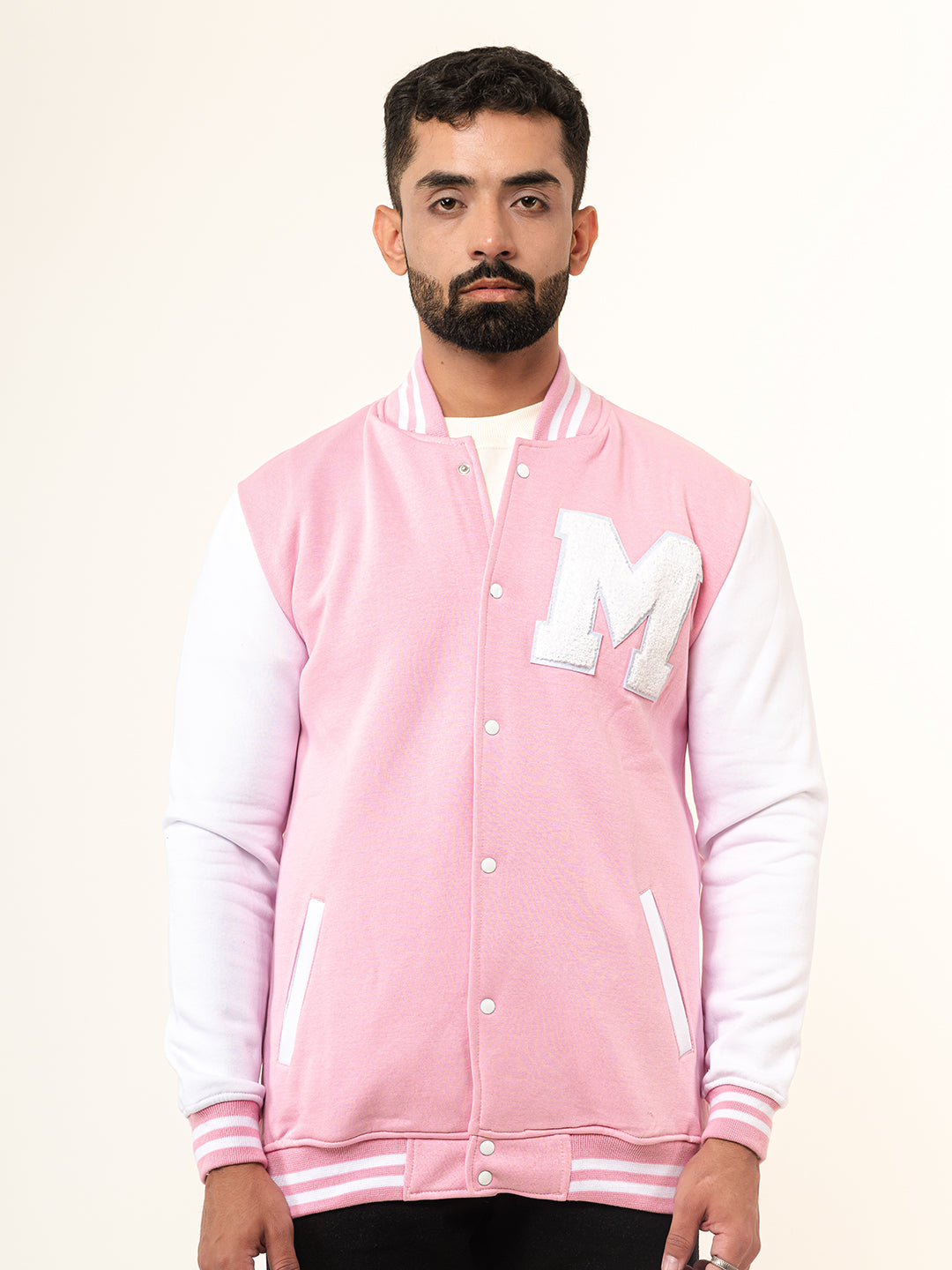 Baby Pink M Varsity Jacket (Unisex)