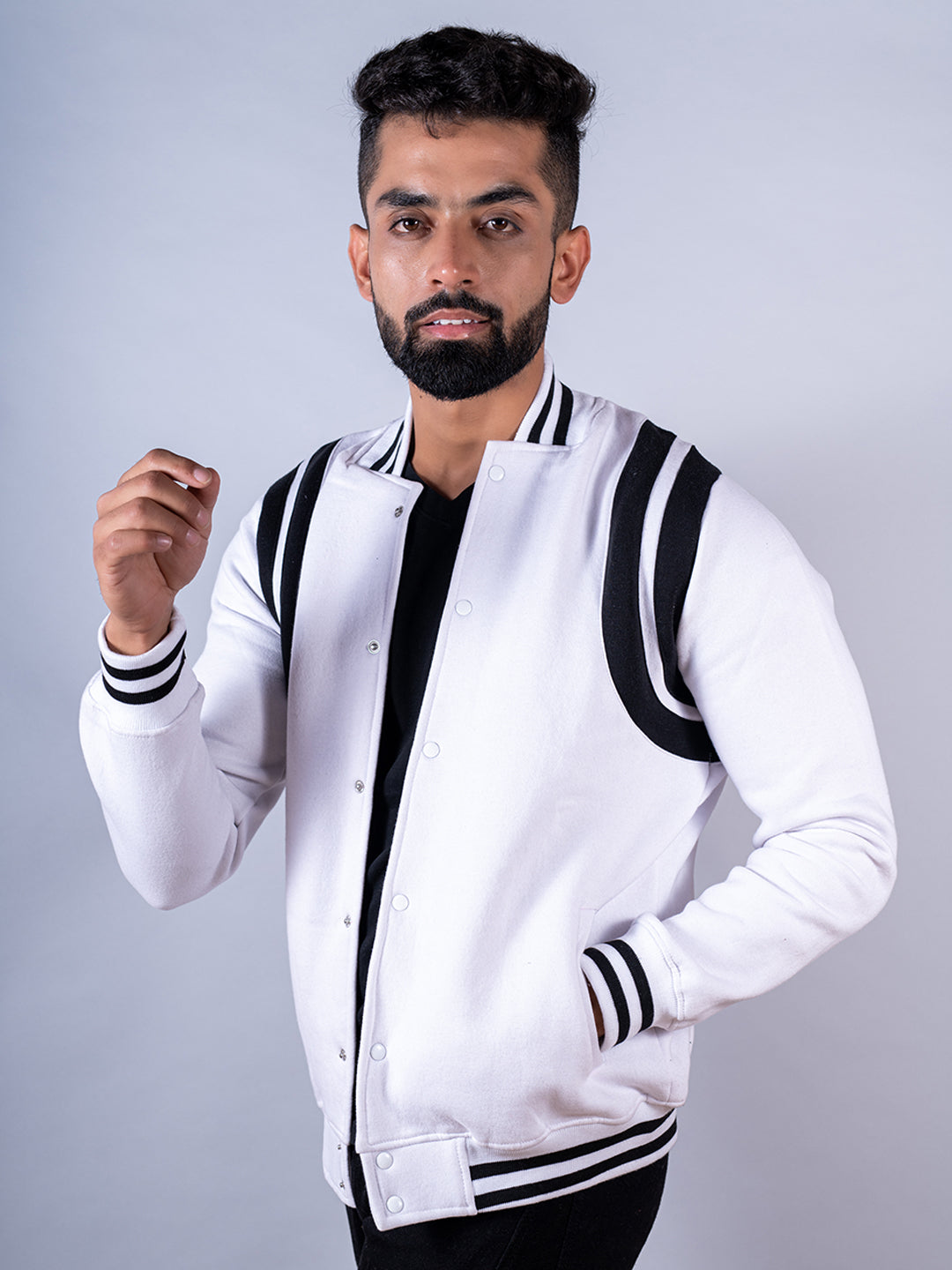 White Varsity Jacket (Unisex)