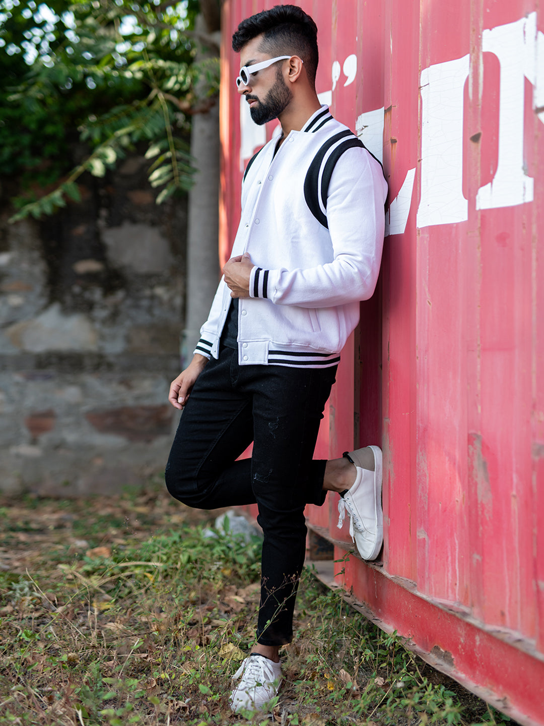 White Varsity Jacket (Unisex)