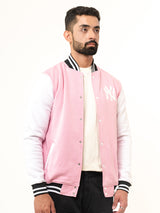 Baby Pink NY Varsity Jacket (Unisex)