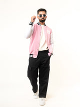 Baby Pink NY Varsity Jacket (Unisex)