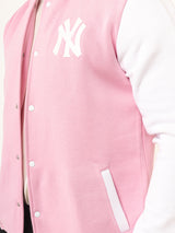 Baby Pink NY Varsity Jacket (Unisex)