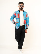 Multicolor Paisley Printed Velvet Jacket (Unisex)