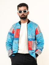 Multicolor Paisley Printed Velvet Jacket (Unisex)