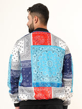 Multicolor Paisley Printed Velvet Jacket (Unisex)