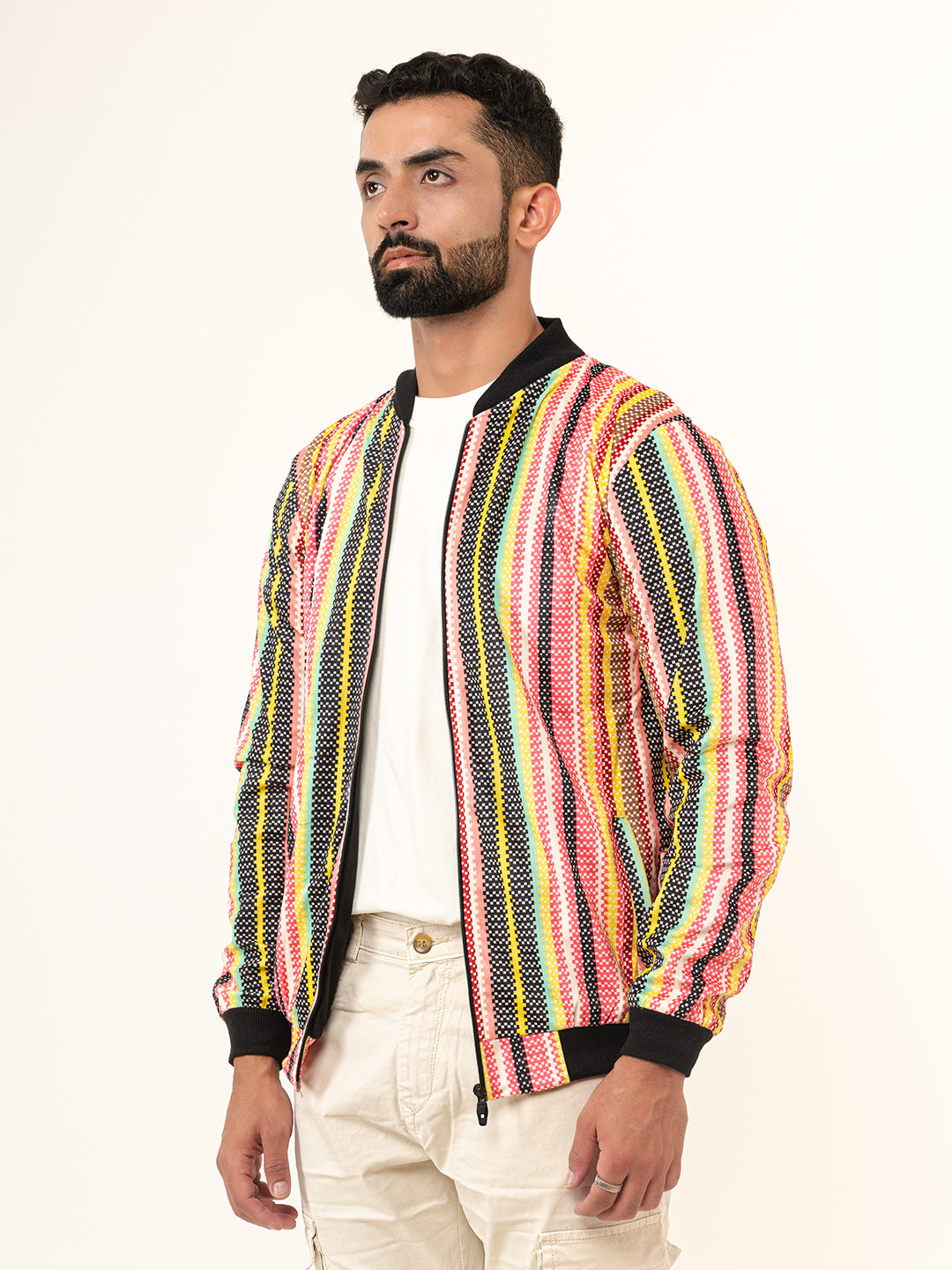 Multicolor Striped Velvet Jacket (Unisex)