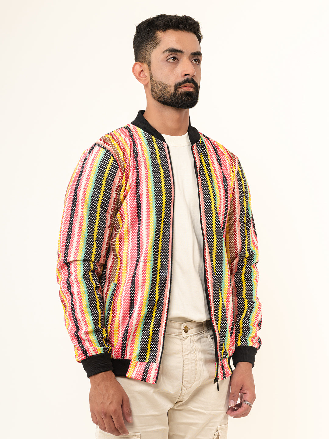 Multicolor Striped Velvet Jacket (Unisex)