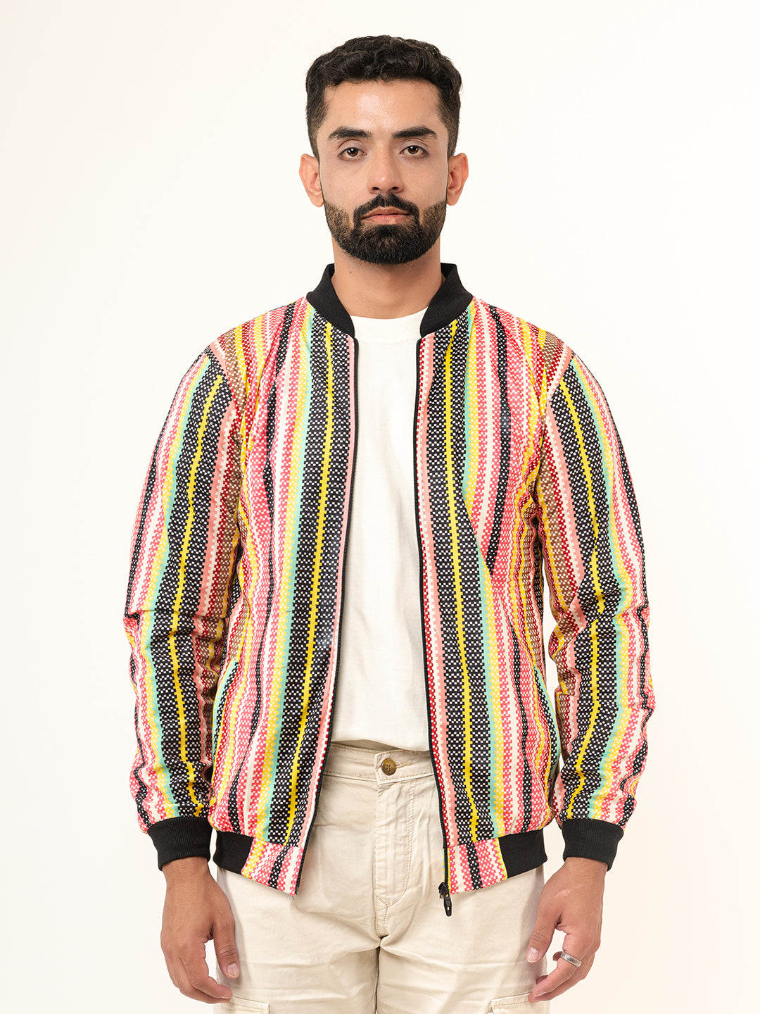 Multicolor Striped Velvet Jacket (Unisex)