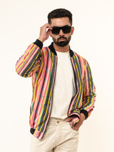 Multicolor Striped Velvet Jacket (Unisex)