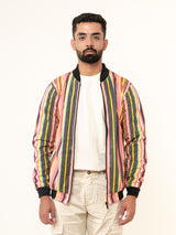 Multicolor Striped Velvet Jacket (Unisex)