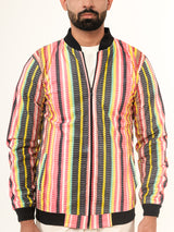 Multicolor Striped Velvet Jacket (Unisex)