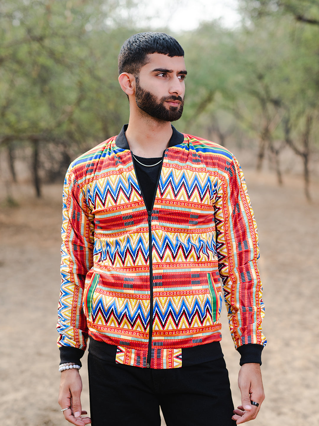 Enejo Afri Print Bomber Jacket by handmadebytj - Men Bombers - Afrikrea