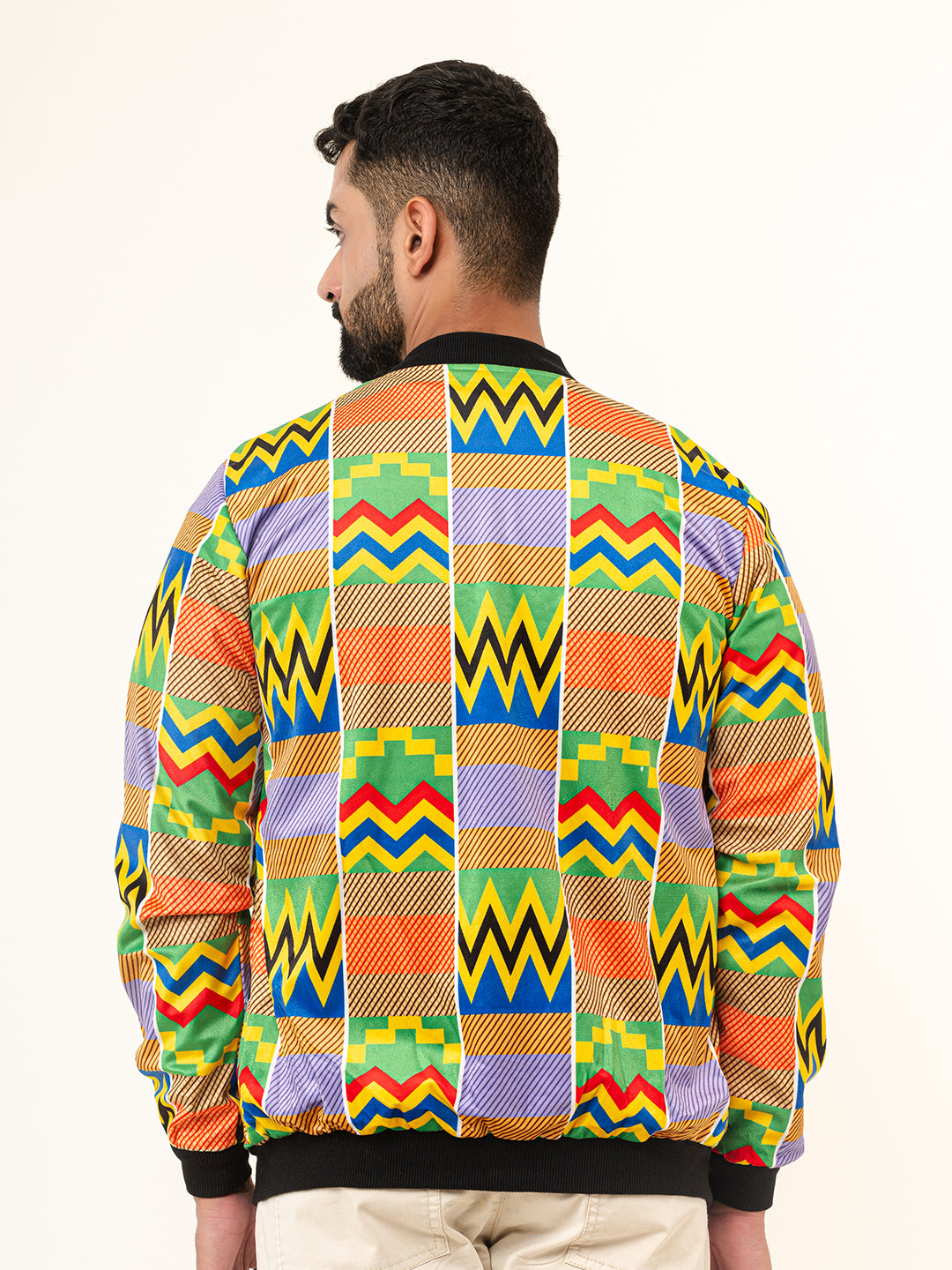 Multicolor African Printed Velvet Jacket (Unisex)