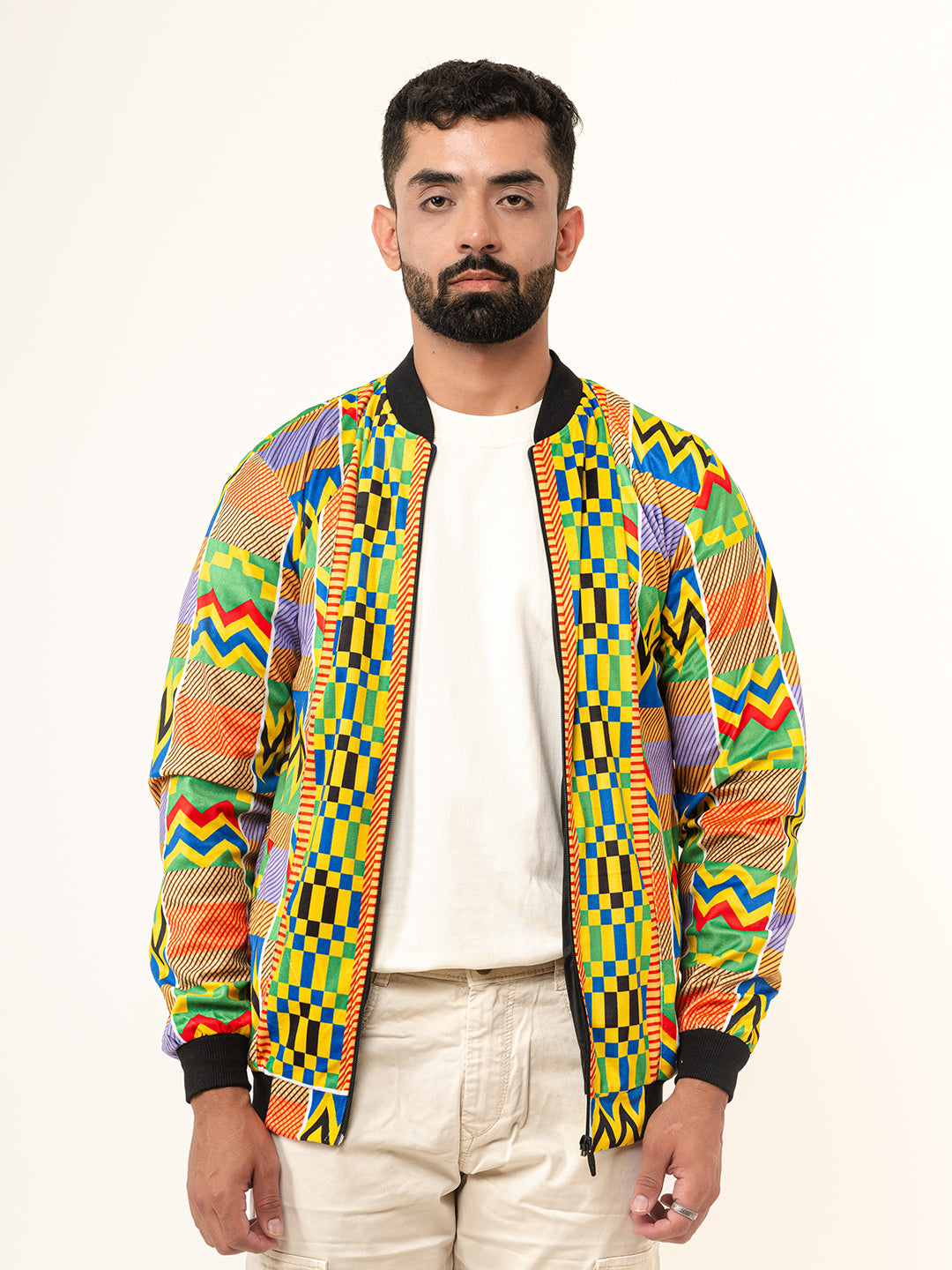 Multicolor African Printed Velvet Jacket (Unisex)