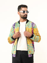 Multicolor Paisley Printed Velvet Jacket (Unisex)