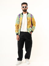 Multicolor Paisley Printed Velvet Jacket (Unisex)