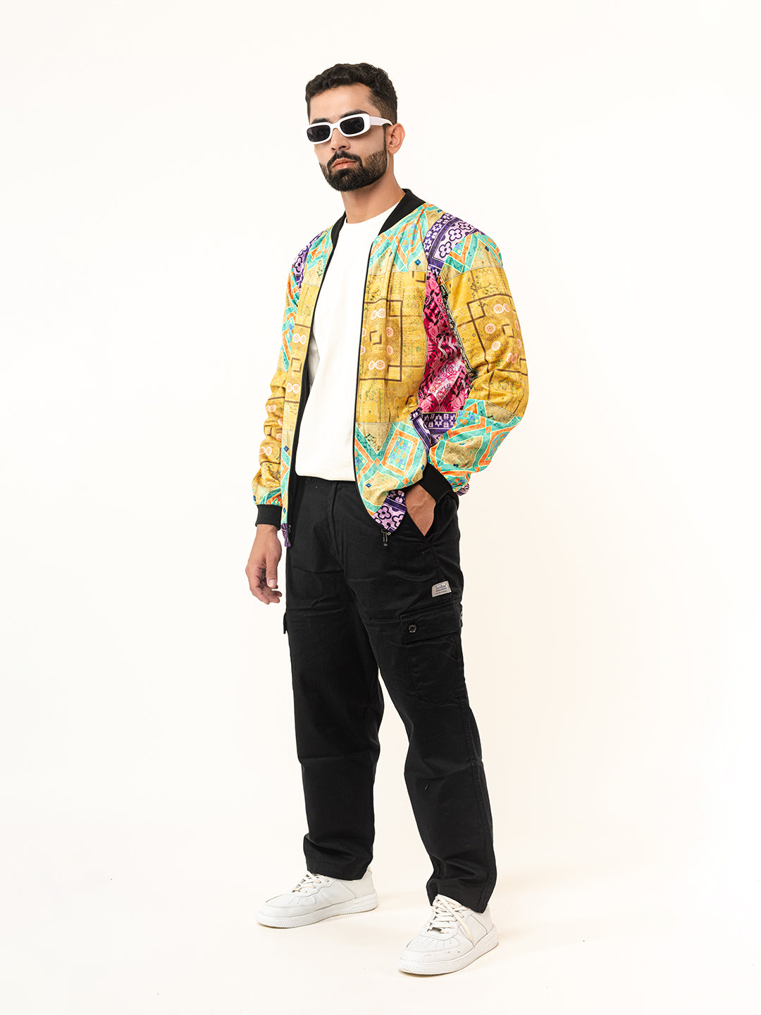 Multicolor Paisley Printed Velvet Jacket (Unisex)