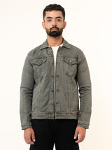 Olive Green Two Pockets Denim Jacket (Unisex)