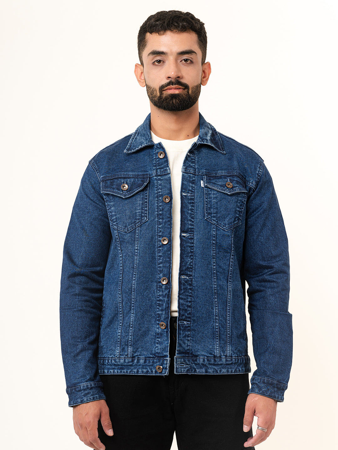 Blue Two Pockets Denim Jacket