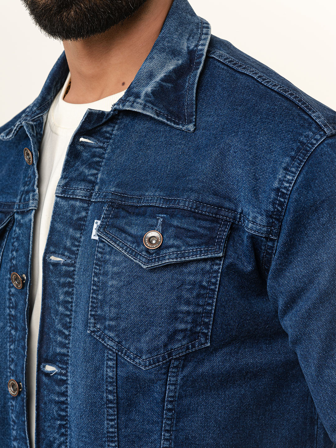 Blue Two Pockets Denim Jacket