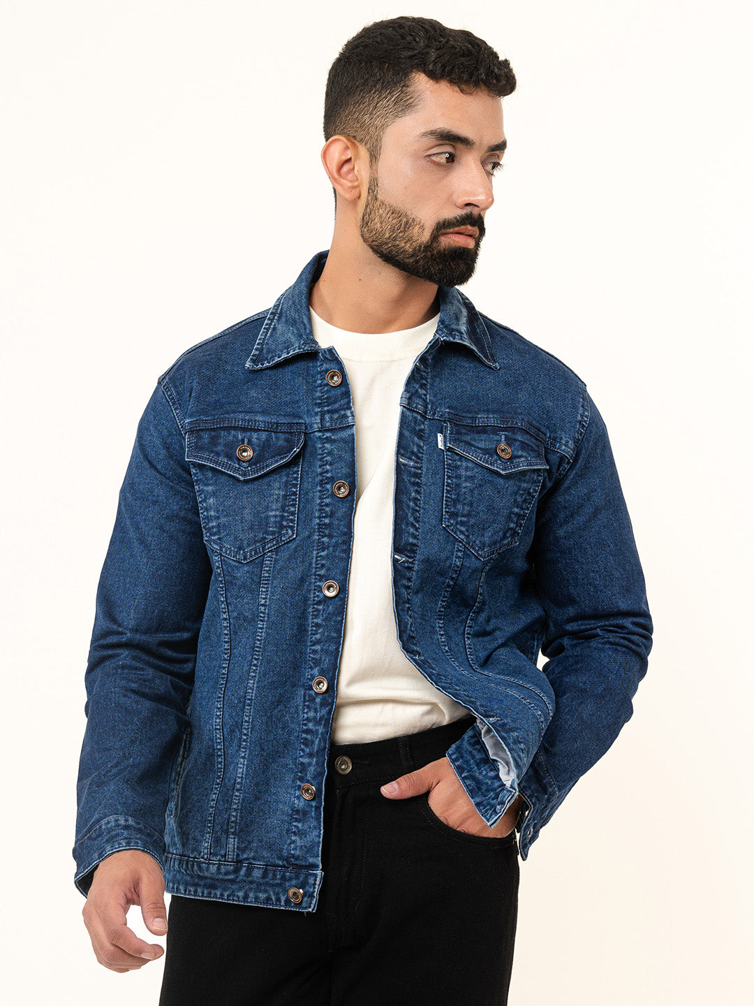 Blue Two Pockets Denim Jacket