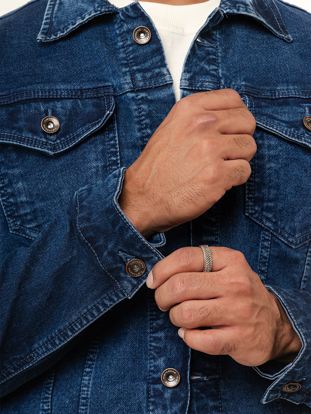 Blue Two Pockets Denim Jacket