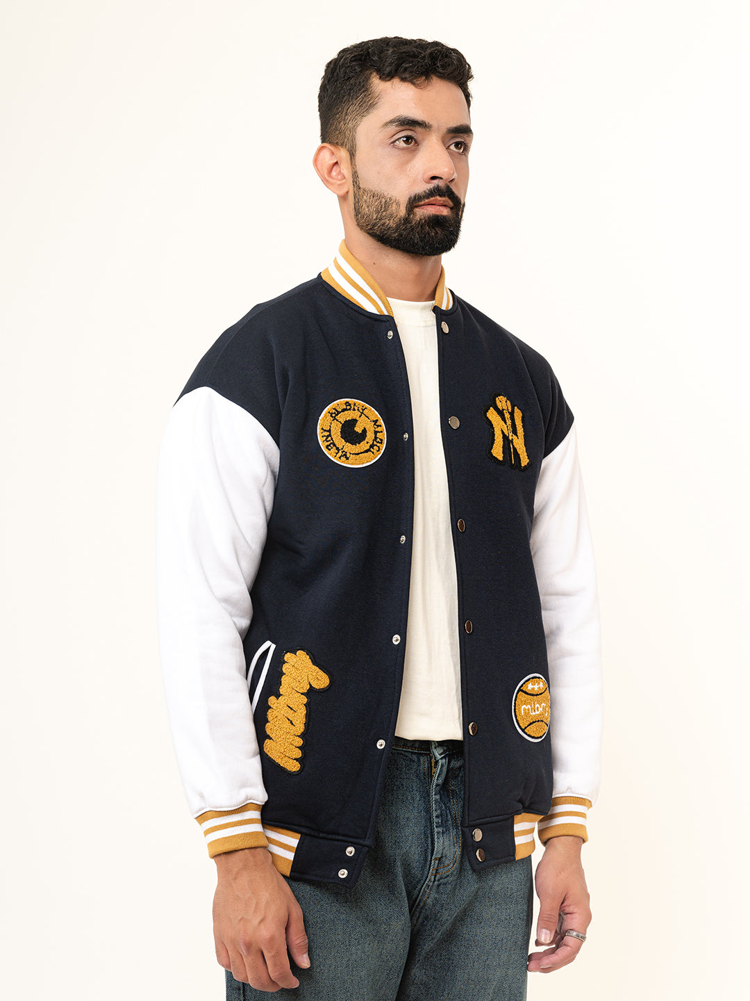 Navy Blue New York Varsity Jacket (Unisex)